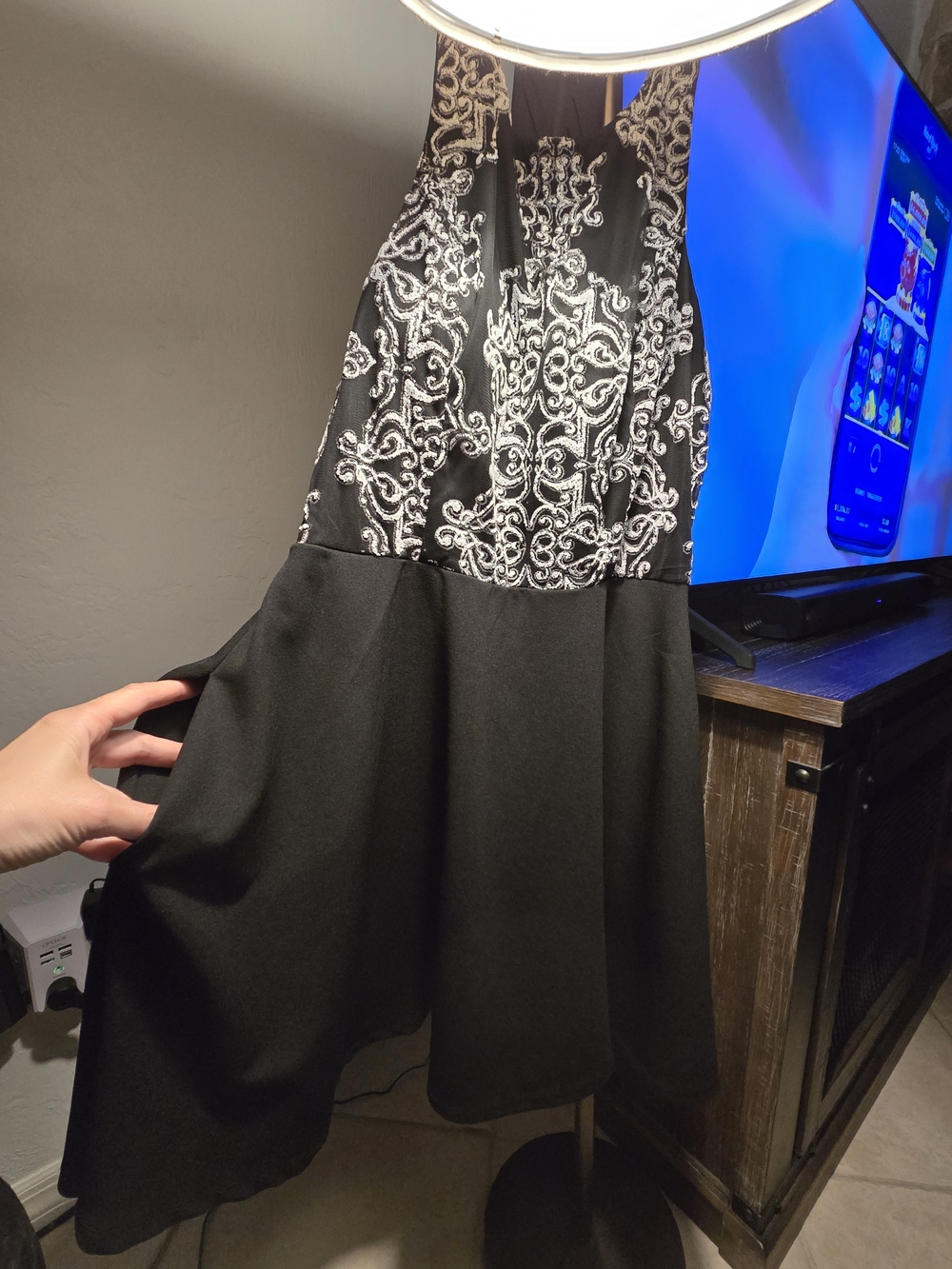 Speechless Black and Silver Party Dress